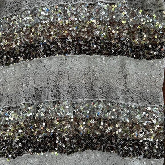3/$15 Y2K Express sequin and lace tank top grunge 200s layering - Picture 3 of 6